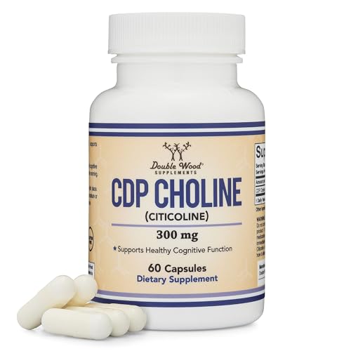 CDP Choline (Citicoline) 300mg, Memory, Focus & Mental Energy, 60 Ct |