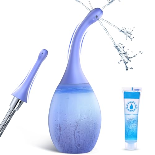 Enemas Anal Douches for Men Women - Anti Backflow Bendable Silicone Enema