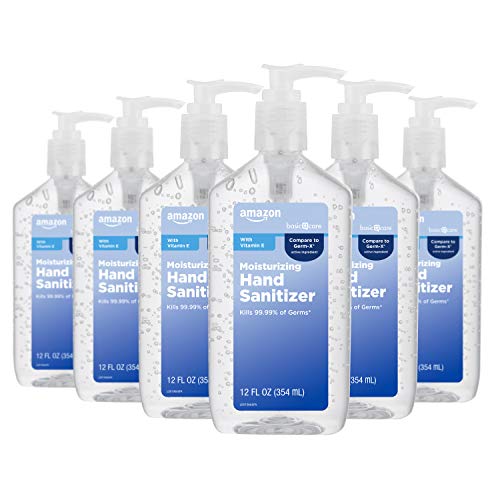 Amazon Basic Care Original Hand Sanitizer with Vitamin E, 62% Ethyl Alcohol,