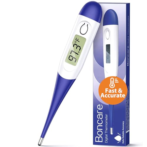 Boncare Digital Thermometer for Adults, Kids & Babies, Dark Blue | Accurate