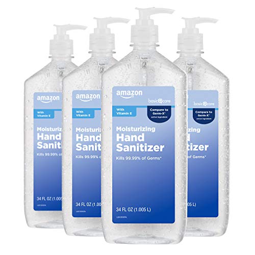 Amazon Basic Care Original Hand Sanitizer with Vitamin E, 62% Ethyl Alcohol,