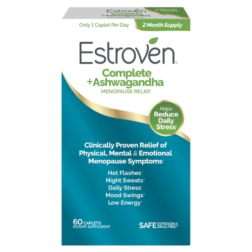 Estroven Complete + Ashwagandha Menopause Supplement for Women, 60 Count | Multi-Symptom