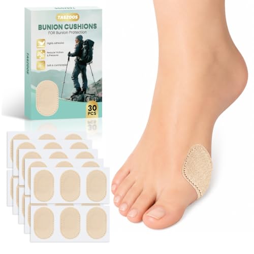 TASZOOS 30 Pcs Bunion Pads, Adhesive Cushions to Wear with Shoes