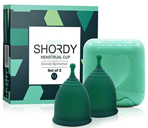 SHORDY Large Menstrual Cups 2 Pack for Postpartum Women Over 30 Heavy