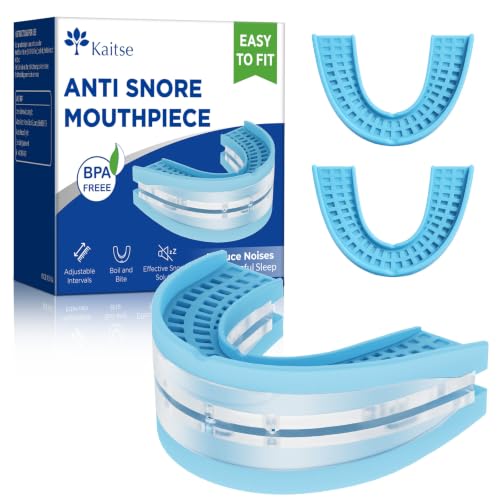 Anti Snore Mouthpiece - Anti Snoring Devices for Sleep - Adjustable Snoring Solution(Slate Blue)