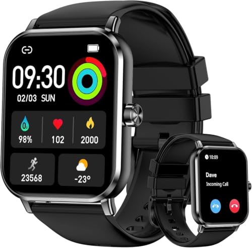 Smart Watch for Men Women, 1.83" HD Touchscreen Fitness Tracker, Smartwatch with