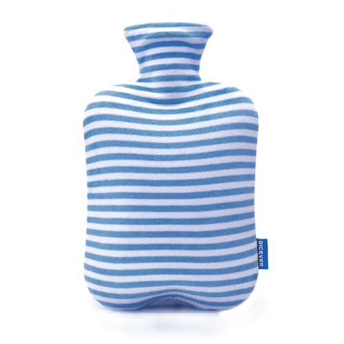DICEVER Hot Water Bottle with Soft Cover, 2L Hot Water Bag for