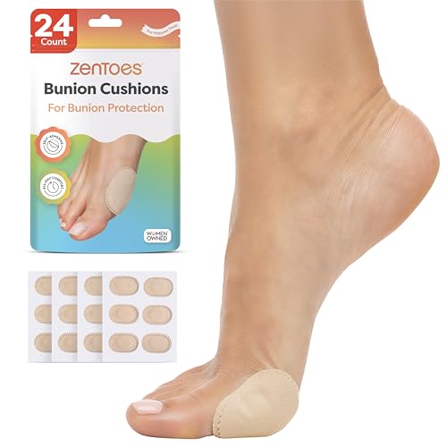 ZenToes Bunion Pads to Wear with Shoes, Waterproof Protectors, 24 Count |