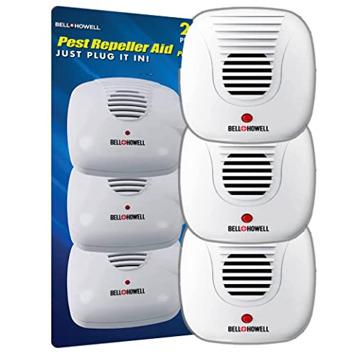 Bell + Howell Ultrasonic Pest Repeller Home Kit (Pack of 3), Ultrasonic