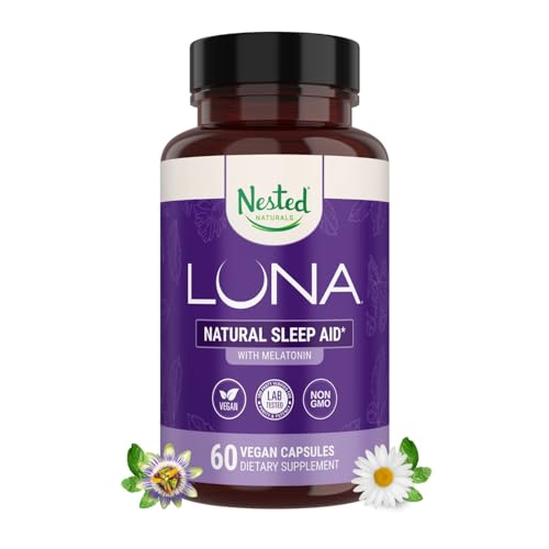 Nested Naturals Luna Sleep Aid - Non-Habit Forming Natural Sleeping Pills for