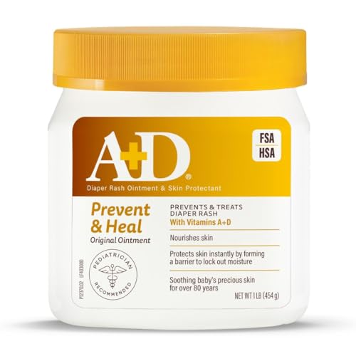 A+D Original Diaper Rash Ointment Prevents & Treats Diaper Rash, Moisturizing Skin
