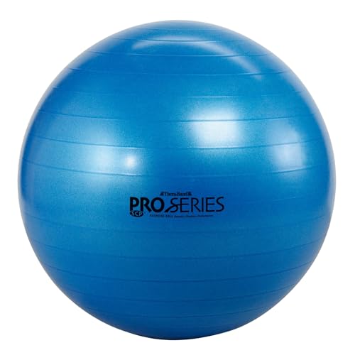 THERABAND Pro Series Exercise Ball, 30", Yoga, Pilates, Balance, Blue | Anti-burst