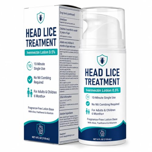 Head Lice Treatment Ivermectin Lotion 0.5% for Adults Children 4 fl oz