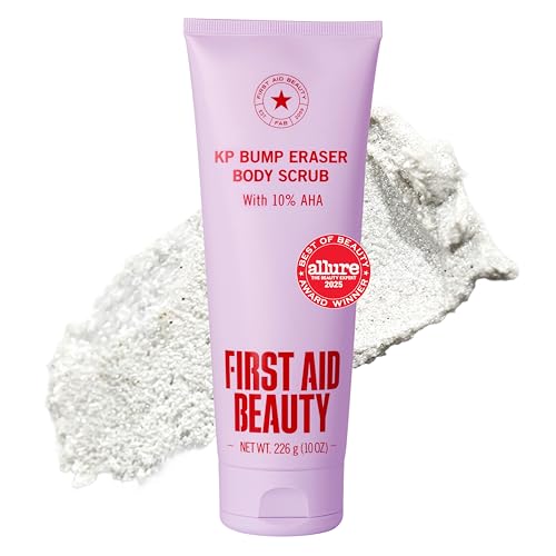 First Aid Beauty KP Bump Eraser Body Scrub, 10% AHA Body Exfoliator