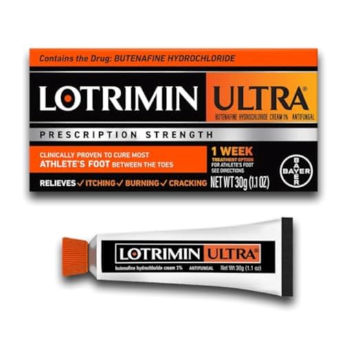 Lotrimin Ultra 1 Week Athlete's Foot Treatment, Prescription Strength Butenafine Hydrochloride 1%,