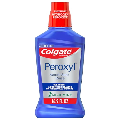 Colgate Peroxyl Antiseptic Mouth Sore Rinse, Alcohol Free, Mint, 16.9 fl oz