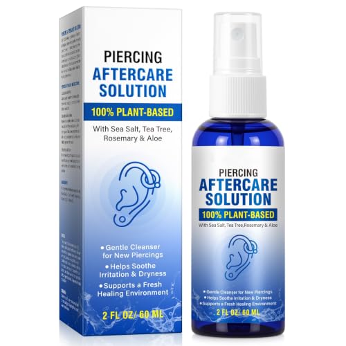 Piercing Aftercare Spray, Piercing Cleaner Spray for Body and Facial Piercings –