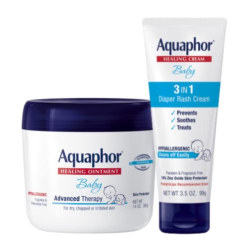 Aquaphor Baby Skincare Set, Ointment and Cream, Variety Pack, 2 Items |