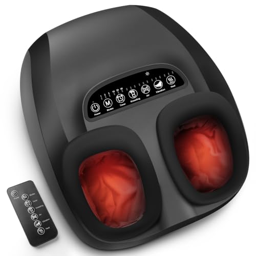 SNAOQ Foot Massager for Plantar Fasciitis & Neuropathy 2026 Upgraded | Comfortable Shiatsu Massage with Heat, Kneading, Vibration & Compression