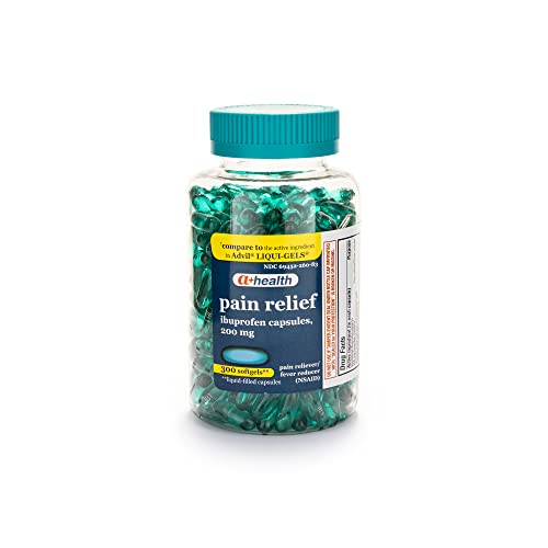 A+Health Ibuprofen 200 Mg Softgels, Pain Reliever/Fever Reducer 300 Count