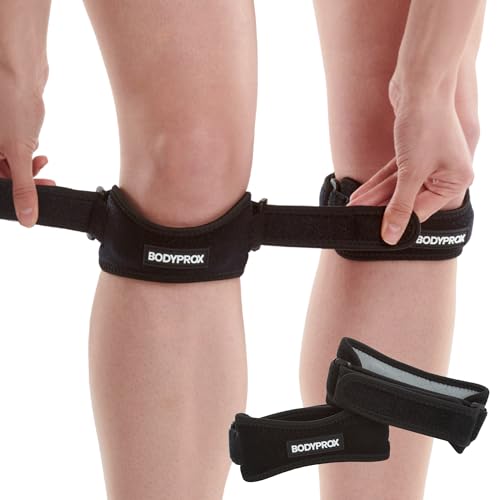 Bodyprox Patella Tendon Knee Strap 2 Pack, Knee Pain Relief Support Brace