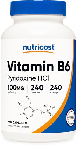 Nutricost Vitamin B6 (Pyridoxine HCl) 100mg, 240 Capsules