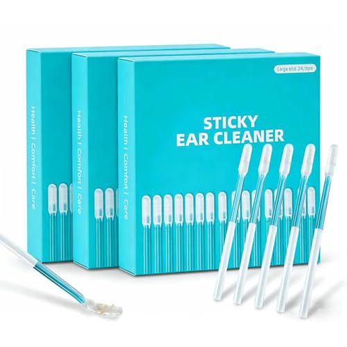 Sticky Ear Cleaning Stick, Reusable Ear Cleaning Tools with Soft Rubber Head,