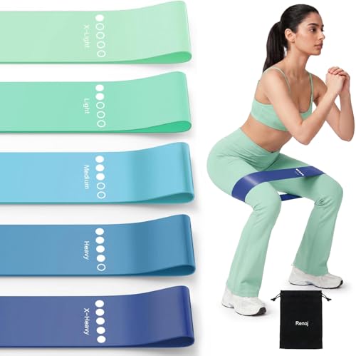 Resistance Bands for Working Out, 5-Pack Elastic Loop Exercise Bands for Strength