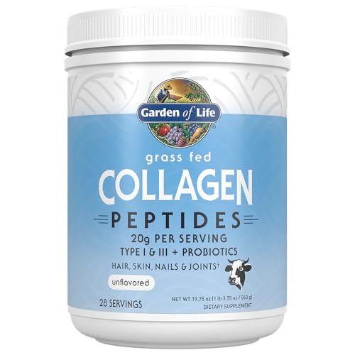 Garden of Life Grass Fed Collagen Powder, Unflavored, 28 Servings | For