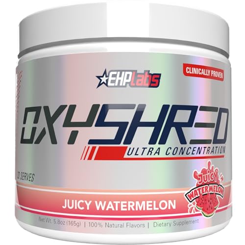 EHP Labs OxyShred Pre Workout Powder - Juicy Watermelon, 33 Servings |