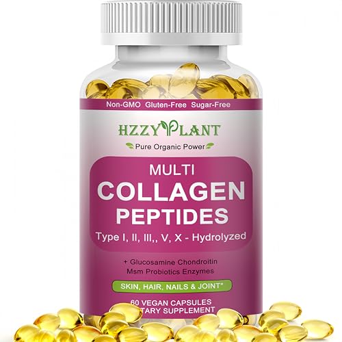 Multi Collagen Peptides Softgel - Type I, II, III, V, X -