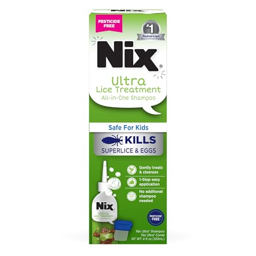 Nix Ultra Lice Treatment, All-in-One Shampoo & Lice Comb, 4 Fl Oz