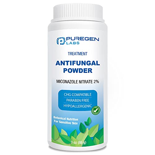 Puregen Labs Antifungal Powder with 2% Miconazole Nitrate, 3 oz (85g) |