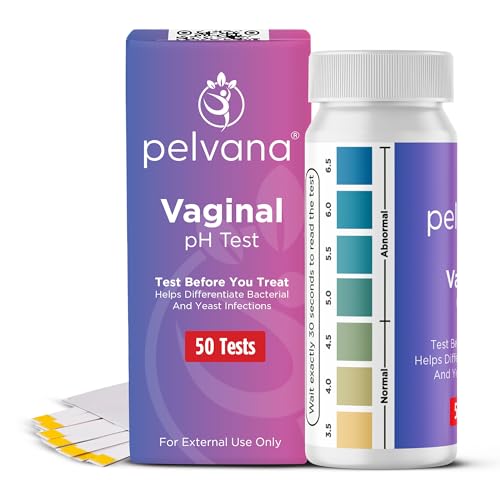 Pelvana Vaginal pH Test Strips (50) at-Home BV & Yeast Infection Test Kit | Test Before You Treat, Helps to Differentiate BV and Yeast Infections for Feminine Wellness Decisions, Results in 30 Seconds