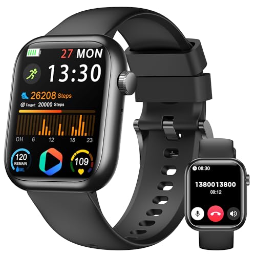 Smart Watch for Men Women(Answer/Make Call), 1.83" Fitness Watch with Heart Rate/Blood Pressure/Blood Oxygen, Pedometer, Sleep Tracker,120+ Sport Modes, IP68 Waterproof Fitness Tracker for Android iOS
