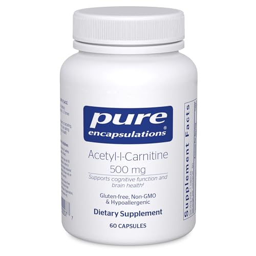Pure Encapsulations Acetyl-L-Carnitine 500 mg, 60 Capsules | Memory and Brain Supplement, Brain Support and Focus*, Gluten-Free and Non-GMO