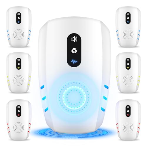 2026 Upgraded Ultrasonic Indoor Pest Repeller, 3-Mode Mouse Traps, 6 Pack |