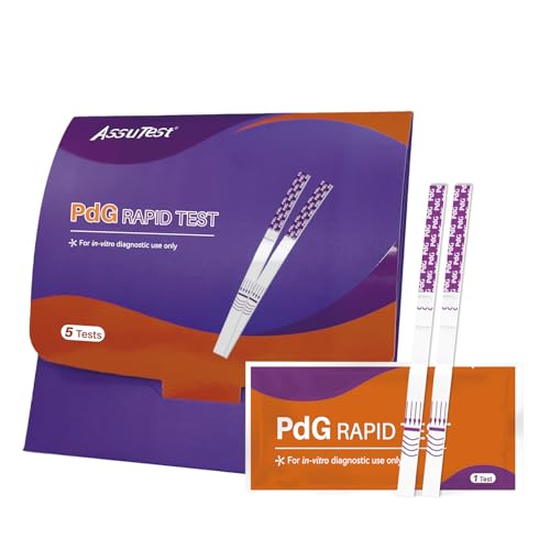 AssuTest PdG Test Strips Progesterone Urine Test for Confirming Ovulation, At-Home Fertility