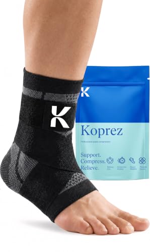 Koprez Ankle Compression Sleeve & Ankle Brace for Plantar Fasciitis Relief |