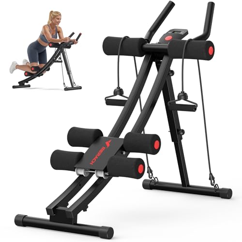 MERACH Ab Machine, Adjustable Dual Track Ab Trainer, Ab Workout Equipment |