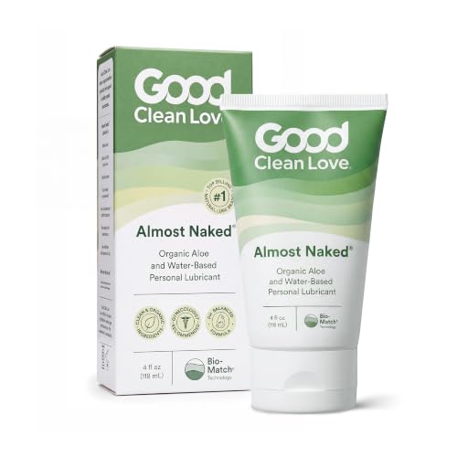 Good Clean Love Almost Naked Water-Based Lube, Organic Aloe, 4 Oz (1-Pack)