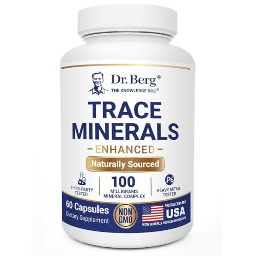 Dr. Berg Trace Minerals Enhanced | 100 mg Mineral Complex | 60