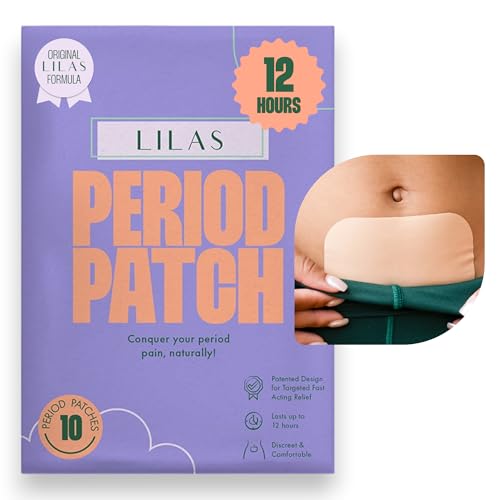 LILAS Period Cramps Pain Relief Patch, 10 Pack | Instant Relief for