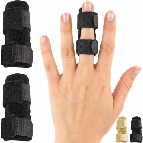 Vive Finger Splint (2 Pack) - Universal Finger Straightener - Broken |