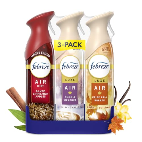 Febreze Odor-Fighting Air Freshener Spray, Room Spray, Crisp Fall Breeze, Cuddle Weather