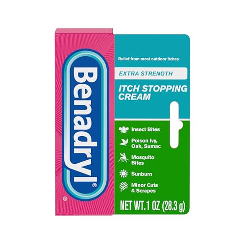 Benadryl Extra Strength Itch Stopping Cream, Diphenhydramine HCl, 1 oz | Zinc