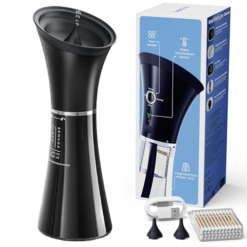 KAUGIC Ear Wax Removal, Self-Collecting Electric Flush Kit, Black | Safe Ear