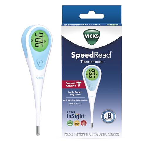 Vicks SpeedRead Digital Thermometer for Baby, Kids & Adults | Color-Coded Readings