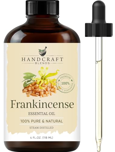 Handcraft Blends Frankincense Essential Oil - Huge 4 Fl Oz | 100% Pure & Natural, Steam Distilled, Premium Grade for Diffuser, Aromatherapy, Skin, Massage, Candle & Soap Making Fragrance