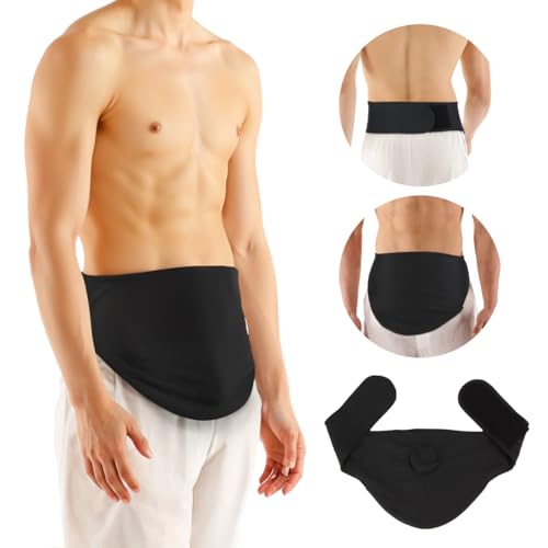 YConnect Ostomy Belt, Colostomy Bag Cover for Men & Women (Black XXL)